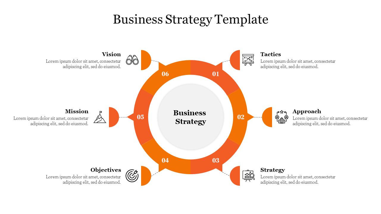 Business Strategy Template-Orange